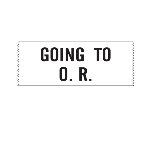 Printed Chart Tape - Going To O.R.